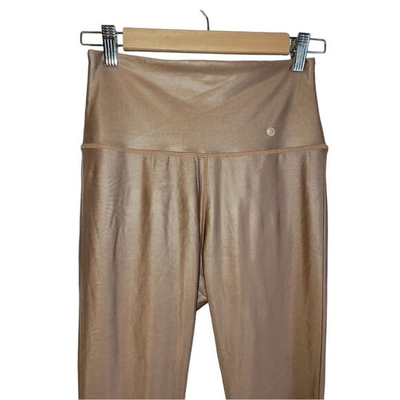 SAVVI Mirage Liquid Yoga Leggings in Mocha M - Picture 4 of 10